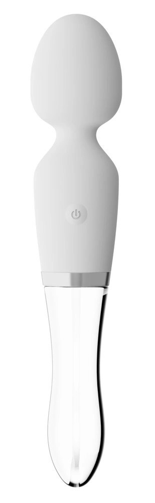 Liaison Glass Vibrator 1 - Dwustronny masażer LED szkło i silikon 21,5 cm Liaison Glass Vibrator 1 - Dwustronny masażer LED szkło i silikon 21,5 cm