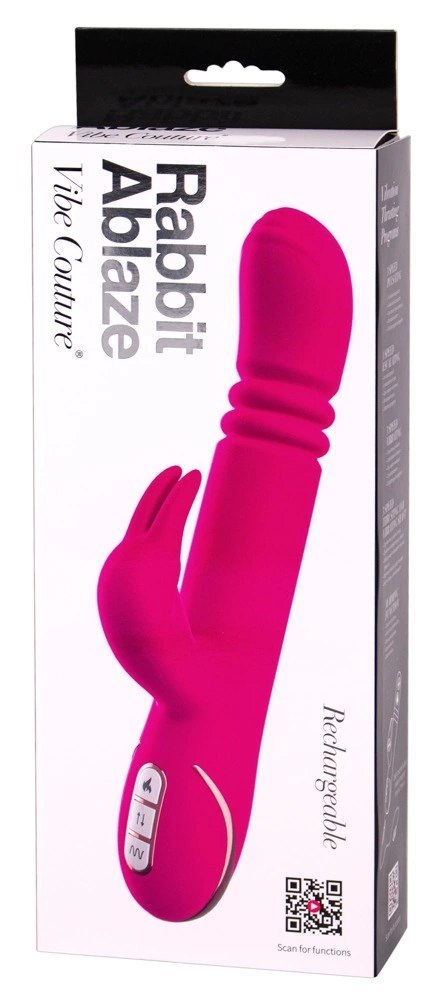 Vibe Couture Ablaze Rabbit elastyczny model rożowy, funkcja podgrzewania Vibe Couture Ablaze Rabbit elastyczny model rożowy, funkcja podgrzewania