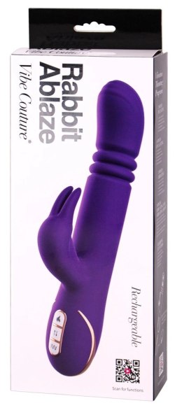 Vibe Couture Ablaze Wibrator Kroliczek Fioletowy Elastyczny System Grzania