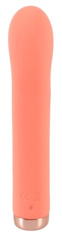 Peachy Mini Rabbit Vibrator model zakrzywiony pomarańczowy silikon 16,7 cm