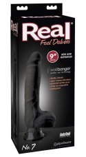 Pipedream Real Feel Deluxe 23cm Czarny model z teksturą żył