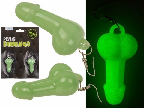 Funny Fashion Kolczyki Świecące W Ciemności 6cm Na Imprezę 2szt Funny Fashion Kolczyki Świecące W Ciemności 6cm Na Imprezę 2szt