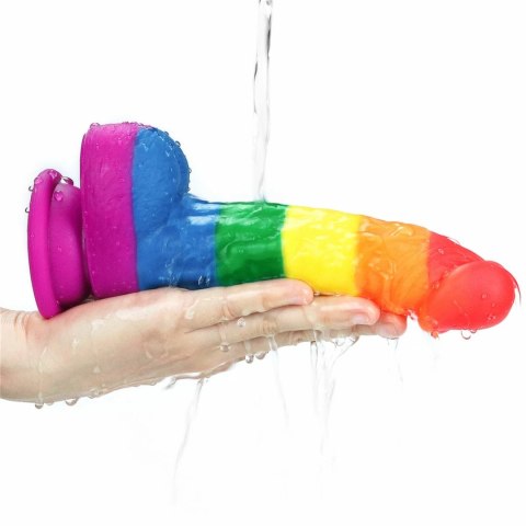 Lovetoy Prider Rainbow silikonowy model anatomiczny z przyssawką 20,5 cm Lovetoy Prider Rainbow silikonowy model anatomiczny z przyssawką 20,5 cm