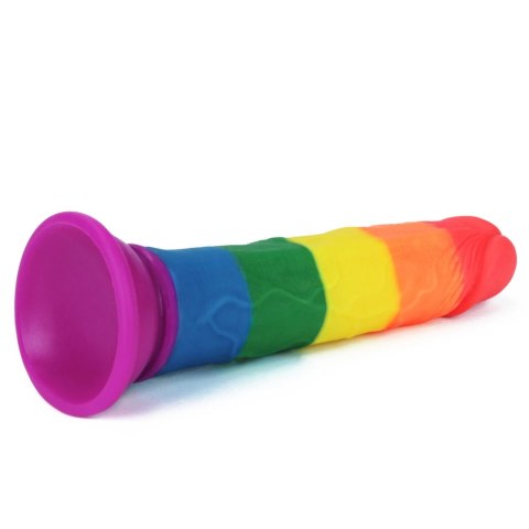 Lovetoy Prider Rainbow - silikonowy model z przyssawką 18,5 cm Lovetoy Prider Rainbow - silikonowy model z przyssawką 18,5 cm