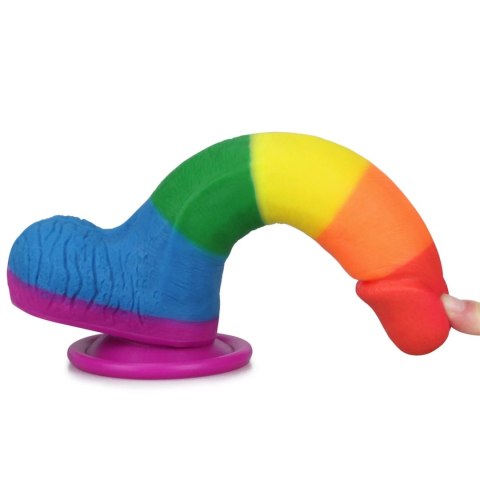 Lovetoy Prider silikonowa tęczowa forma z przyssawką 19,5 cm Lovetoy Prider silikonowa tęczowa forma z przyssawką 19,5 cm