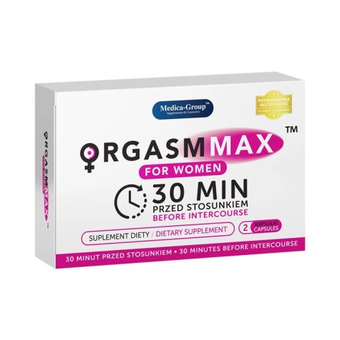 Medica-Group Orgasm Max for Women 2 kaps. - Suplement dla kobiet z maca i żeń-szeniem Medica-Group Orgasm Max for Women 2 kaps. - Suplement dla kobiet z maca i żeń-szeniem