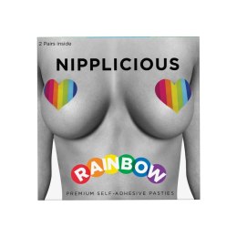 Rainbow Tęczowe Naklejki Dekoracyjne Serce i Usta 2 Pary