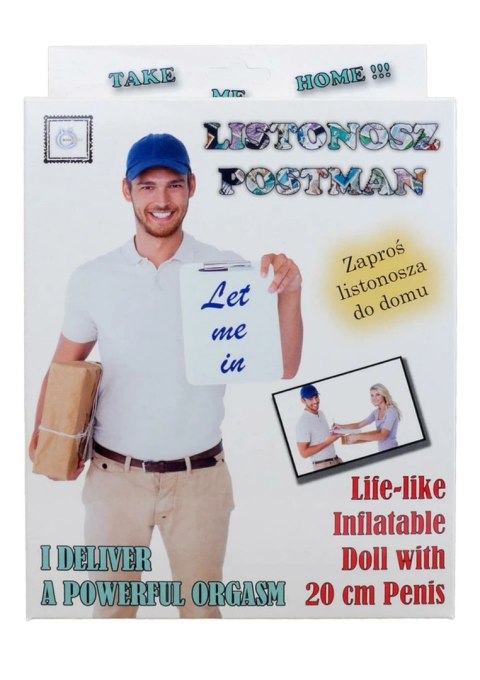 You2Toys Lalka dmuchana Listonosz 165 cm z anatomicznym elementem 20 cm You2Toys Lalka dmuchana Listonosz 165 cm z anatomicznym elementem 20 cm