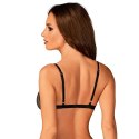 Obsessive Mibelia Czarny Bralette Prześwitujący Biustonosz M/L