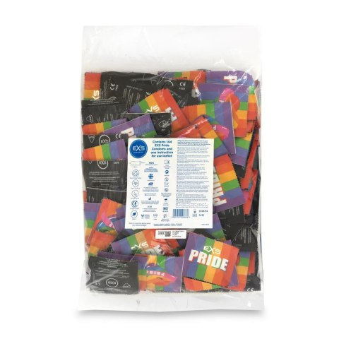 EXS Pride Regular 54 mm - 144 sztuki, zestaw kolorowych prezerwatyw