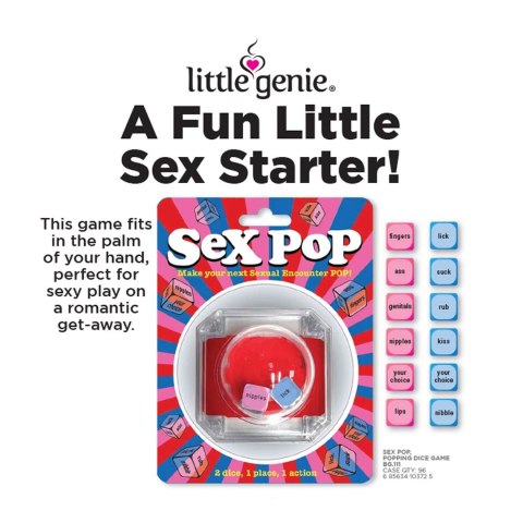 Little Genie Pop Up Dice - Gra towarzyska dla par w kości, kompaktowa Little Genie Pop Up Dice - Gra towarzyska dla par w kości, kompaktowa