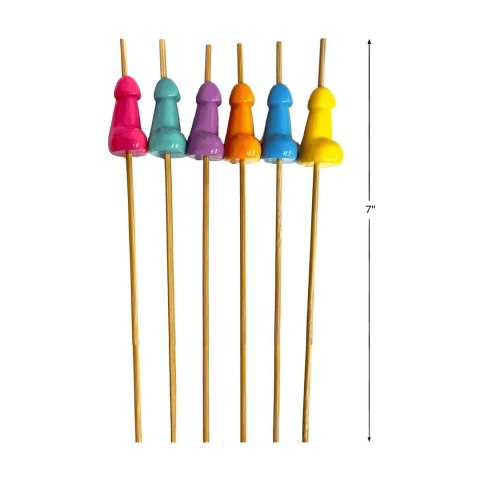 Little Genie Super Fun Picks zestaw 6 bambusowych dekoracyjnych szpikulcow Little Genie Super Fun Picks zestaw 6 bambusowych dekoracyjnych szpikulcow