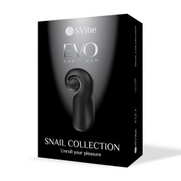 Snail Vibe EVO czarny - silikonowa maszyna intymna z podwojnym napędem