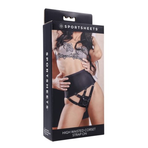 Sportsheets Gorsetowa Uprząż Strap-On Czarna, Regulowana, O-Ring Sportsheets Gorsetowa Uprząż Strap-On Czarna, Regulowana, O-Ring