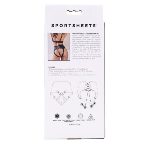Sportsheets Gorsetowa Uprząż Strap-On Czarna, Regulowana, O-Ring Sportsheets Gorsetowa Uprząż Strap-On Czarna, Regulowana, O-Ring