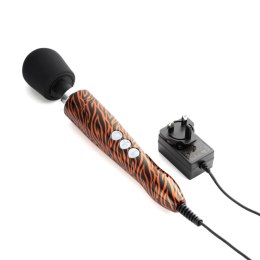 Doxy Die Cast Wand Massager Tiger - masażer z polerowanego metalu, silikonowa głowica