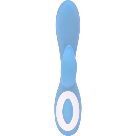 Wonderlust Harmony Blue - wibrator silikonowy, podwojna stymulacja, USB Wonderlust Harmony Blue - wibrator silikonowy, podwojna stymulacja, USB