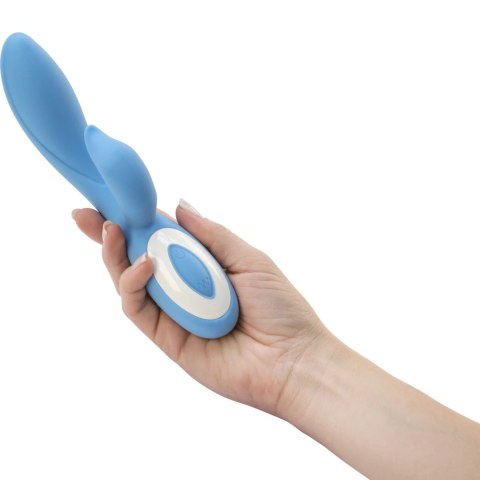 Wonderlust Harmony Blue - wibrator silikonowy, podwojna stymulacja, USB Wonderlust Harmony Blue - wibrator silikonowy, podwojna stymulacja, USB