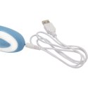 Wonderlust Harmony Blue - wibrator silikonowy, podwojna stymulacja, USB