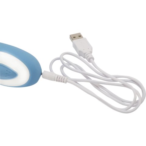 Wonderlust Harmony Blue - wibrator silikonowy, podwojna stymulacja, USB Wonderlust Harmony Blue - wibrator silikonowy, podwojna stymulacja, USB