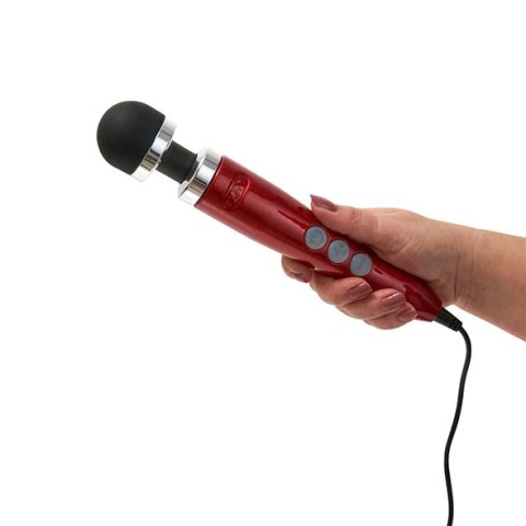 DOXY Die Cast 3 Candy Red - kompaktowy masażer z głowką silikonową DOXY Die Cast 3 Candy Red - kompaktowy masażer z głowką silikonową