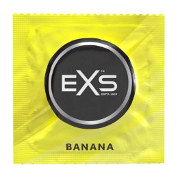 EXS Banana Flavour prezerwatywy 100 sztuk aromatyzowane żołte 54 mm