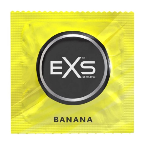 EXS Banana Flavour prezerwatywy 100 sztuk aromatyzowane żołte 54 mm EXS Banana Flavour prezerwatywy 100 sztuk aromatyzowane żołte 54 mm
