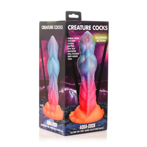 XR Brands Aqua Cock silikonowa figurka świecąca w ciemności 20 cm XR Brands Aqua Cock silikonowa figurka świecąca w ciemności 20 cm