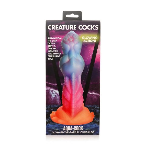 XR Brands Aqua Cock silikonowa figurka świecąca w ciemności 20 cm XR Brands Aqua Cock silikonowa figurka świecąca w ciemności 20 cm