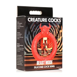 XR Brands Beast Mode silikonowy pierścień intymny czerwony