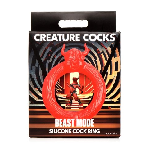 XR Brands Beast Mode silikonowy pierścień intymny czerwony XR Brands Beast Mode silikonowy pierścień intymny czerwony