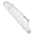 XR Brands Crystal Clear Sleeve z paskiem, przezroczysty, powiększający