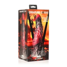 XR Brands Hades Large - silikonowy model anatomiczny czarno-czerwony