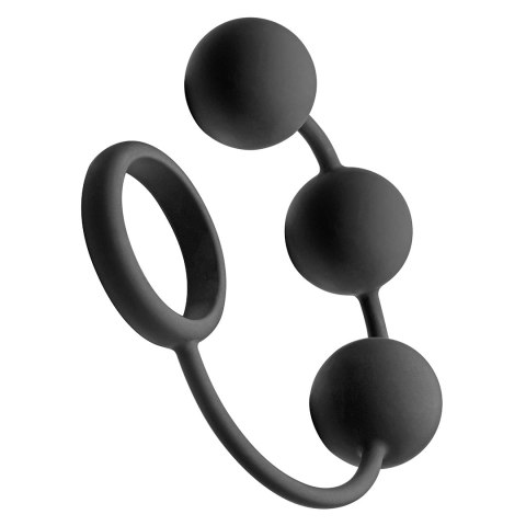 XR Brands Heavy Beads zestaw kul silikonowych z pierścieniem XR Brands Heavy Beads zestaw kul silikonowych z pierścieniem