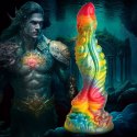 XR Brands Majestic Merman silikonowy model z przyssawką 26 cm tęczowy