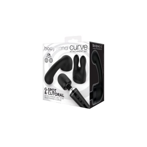 Bodywand Curve Accessory Black - zestaw końcowek do masażera, czarny Bodywand Curve Accessory Black - zestaw końcowek do masażera, czarny