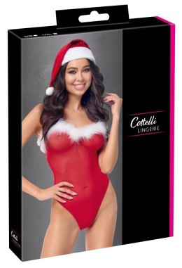 Cottelli Lingerie X-Mas Body z Czapeczką L/XL czerwony komplet świąteczny