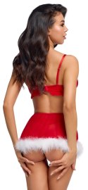 Cottelli Lingerie X-Mas Komplet Bielizny 3-częściowy S/M Czerwony