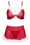 Cottelli Lingerie X-Mas Komplet Bielizny 3-częściowy S/M Czerwony