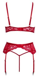 Cottelli Lingerie X-Mas komplet bielizny koronkowej S/M czerwień