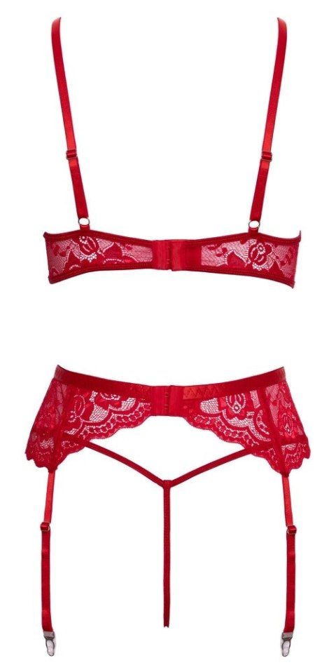 Cottelli Lingerie X-Mas komplet bielizny koronkowej S/M czerwień