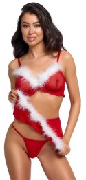 Cottelli Lingerie X-Mas komplet świąteczny 3-częściowy L/XL czerwony