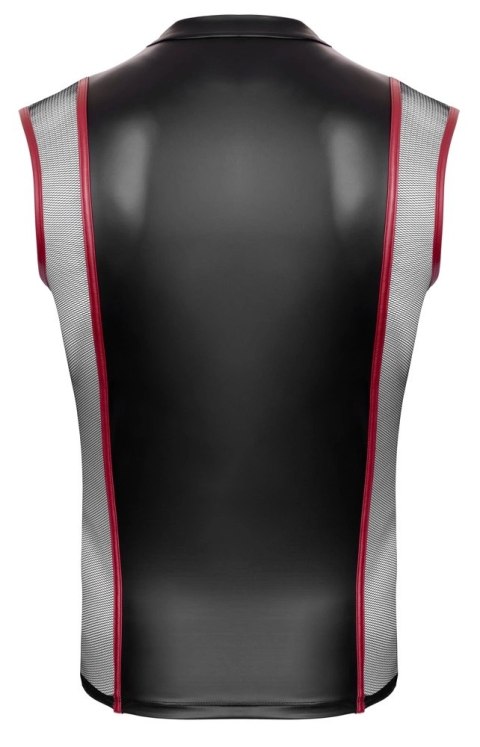 NEK Koszulka bez rękawow L czarna z czerwonymi wstawkami i suwakiem