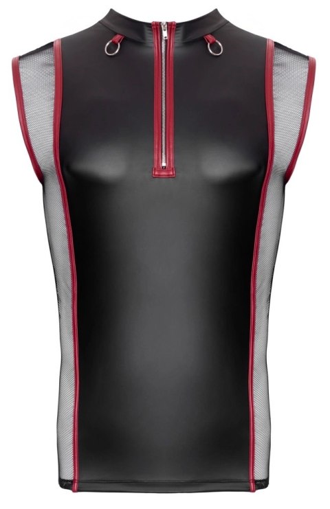 NEK Koszulka męska bez rękawow czarna z czerwonymi paskami S