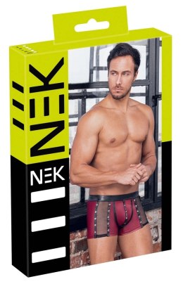 NEK Męskie Spodnie 2XL Czerwono-Czarne z Wstawkami Siatkowymi