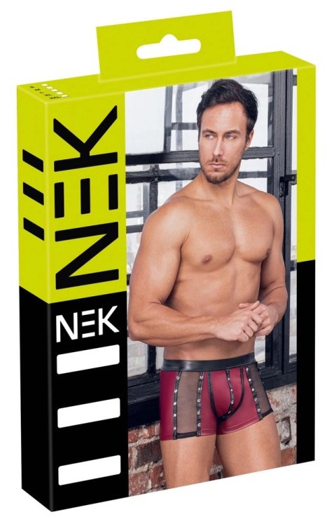 NEK Męskie Spodnie 2XL Czerwono-Czarne z Wstawkami Siatkowymi