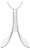 Cottelli ACCESSOIRES Body Chain srebrny - Regulowany naszyjnik na ciało