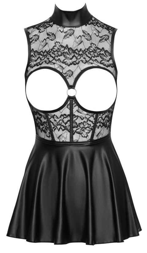 Cottelli PARTY Sukienka Open Cup L - koronka i matowa elegancja