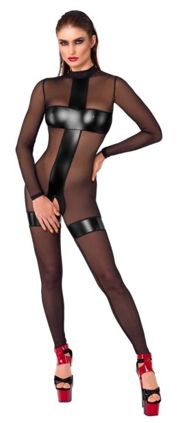 Noir Handmade Jumpsuit M czarny transparentny z powerwetlook