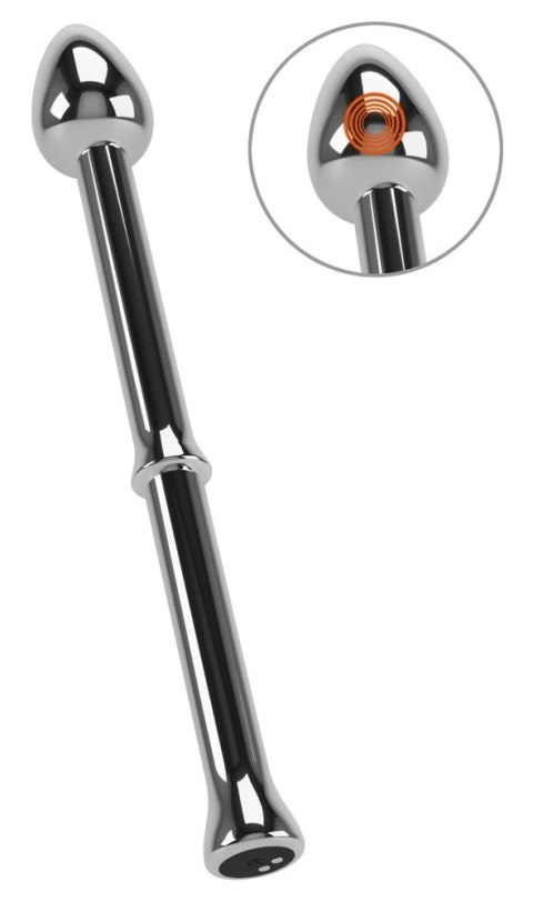 Rebel Metal Milking Stick - stalowy stymulator masażu prostaty, 10 trybow